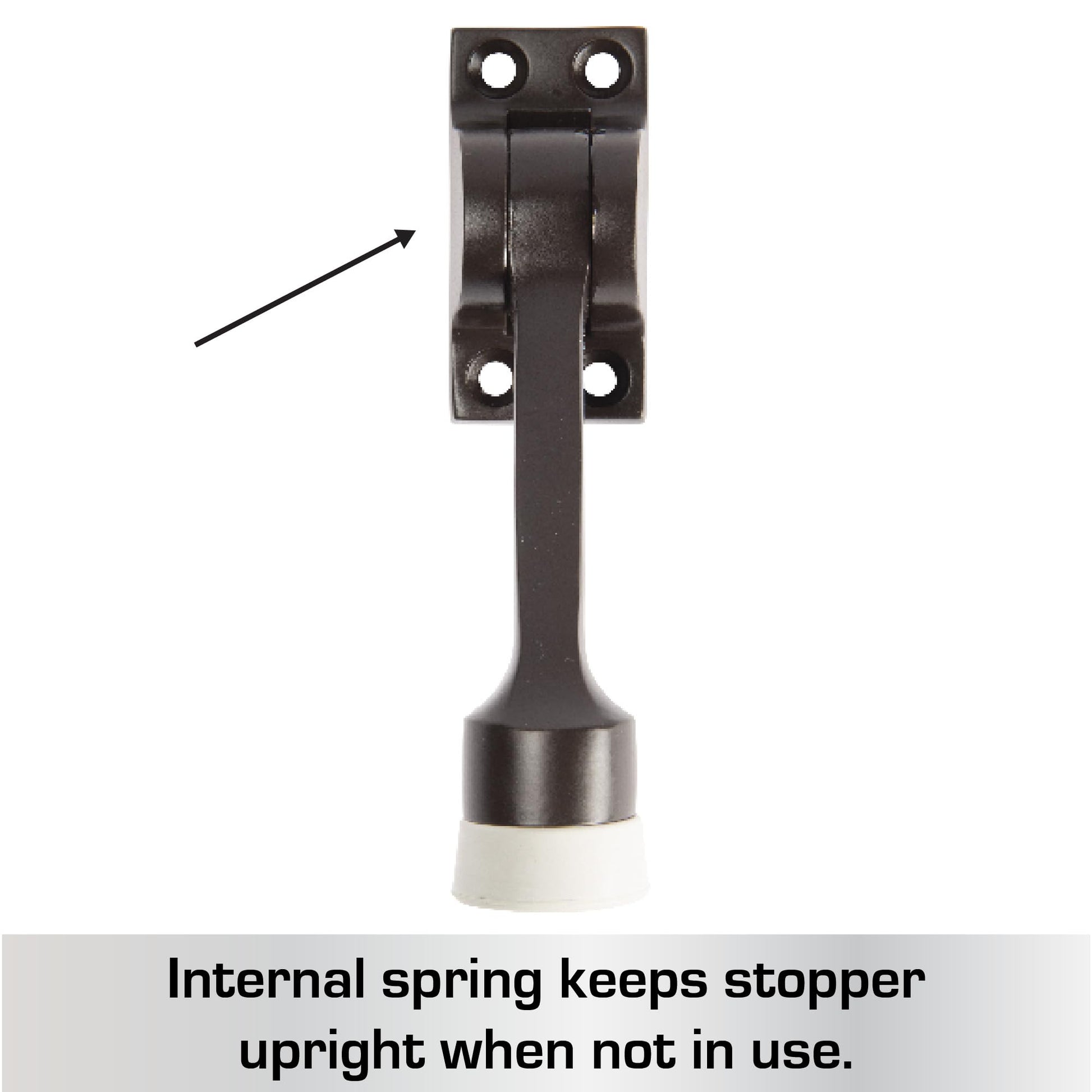 BRINKS Commercial 4" Kick Down Door Stop Matte Black Finish