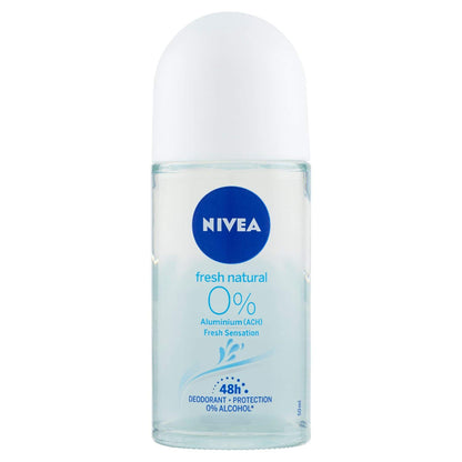 Nivea Roll On Aluminium Free Fresh Natural 0% Aluminum Free Deodorant, 50g NIVEA