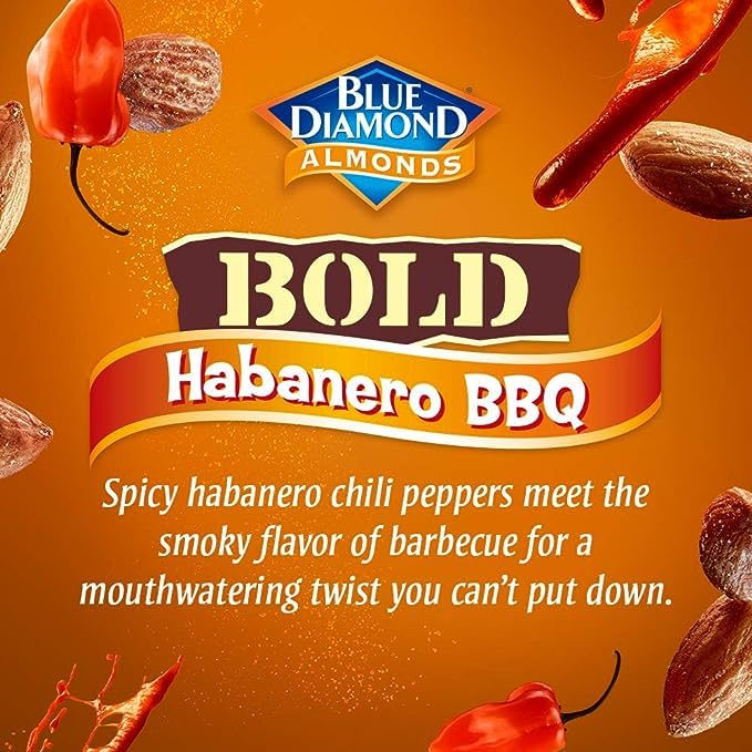 Blue Diamond Almonds BOLD Flavored Habanero BBQ On The Go