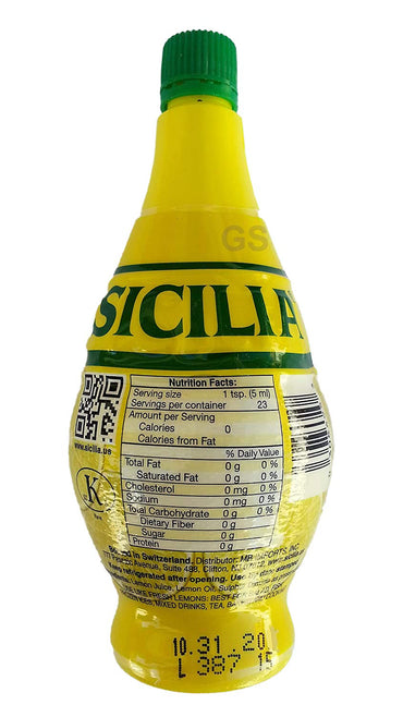 SICILIA Lemon Juice 4 Fl Oz (Pack of 6)