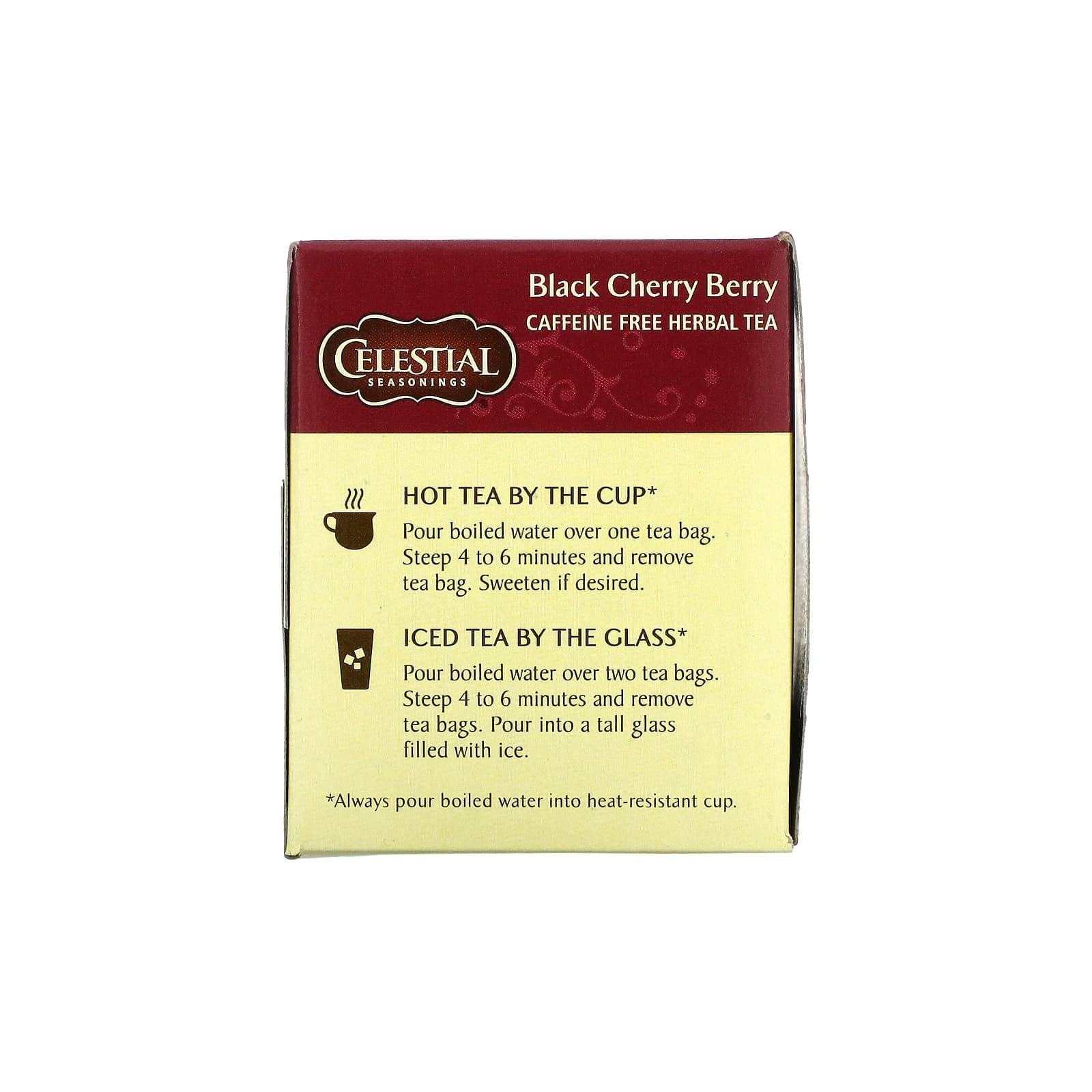 Celestial Seasonings Black Cherry Berry Tea 20 Count (Pack of 2) Tea Bags