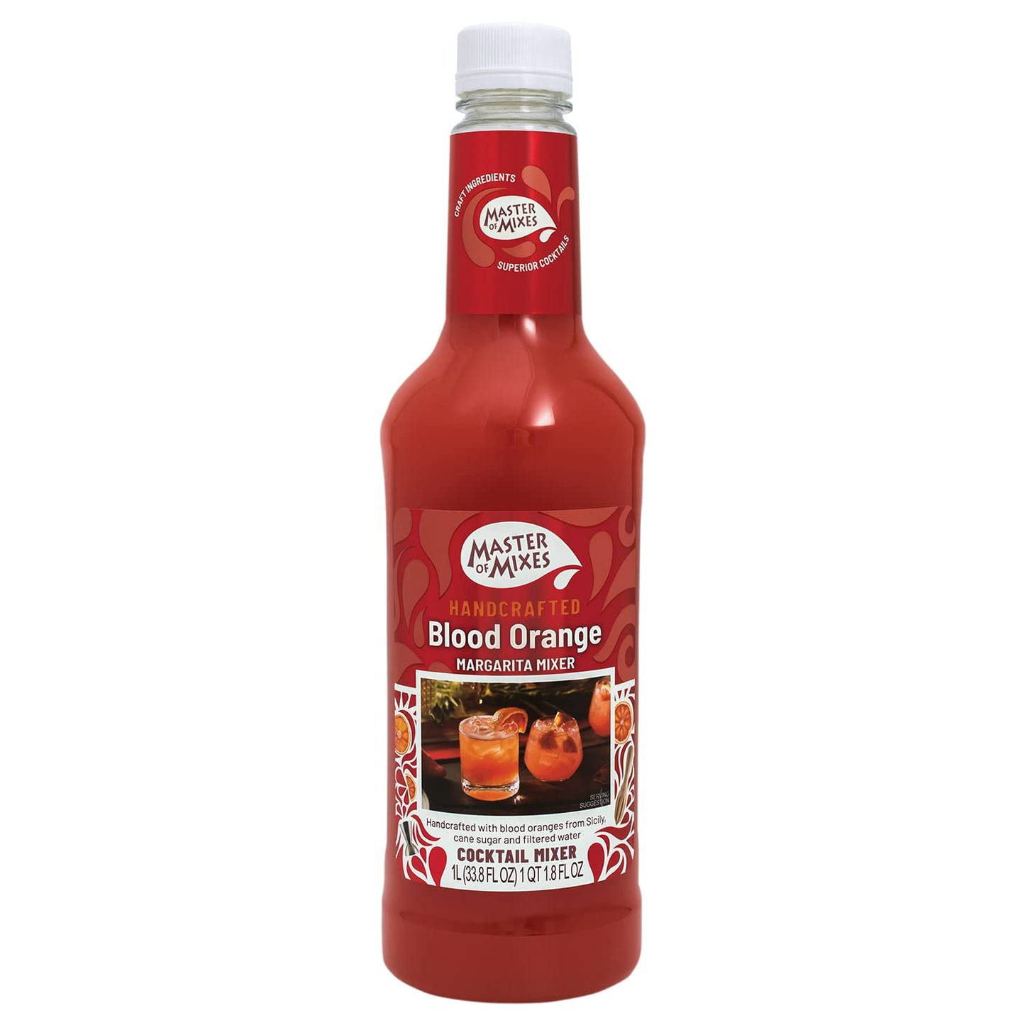 Master of Mixes Blood Orange Margarita Mix, 1 L / 33.8 fl oz Master of Mixes