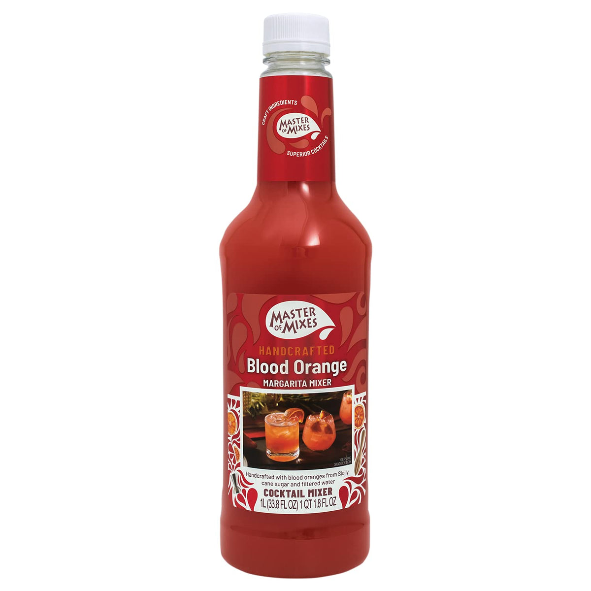 Master of Mixes Blood Orange Margarita Mix, 1 L / 33.8 fl oz Master of Mixes