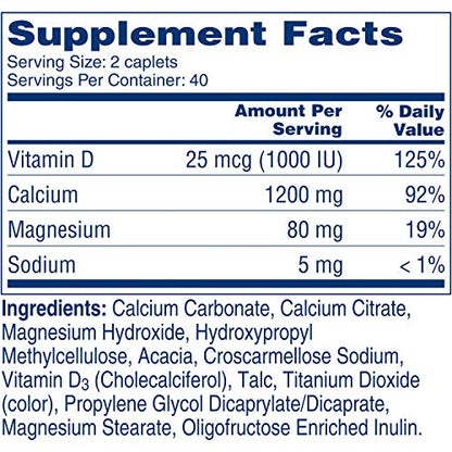 Citracal Calcium + D Slow Release 1200 Tablets 80 Tablets (Pack of 4)