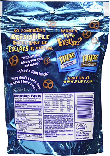 Flipz, Milk Chocolate Covered Pretzels, 5oz Bag Bag (Pack of 4)