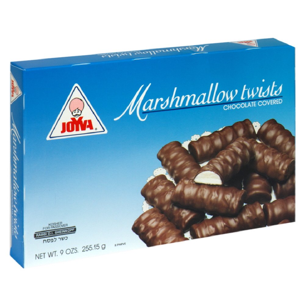 Joyva Marshmallow Twists Chocolate Covered Vanilla,9-ounces (Pack of 4) Joyva
