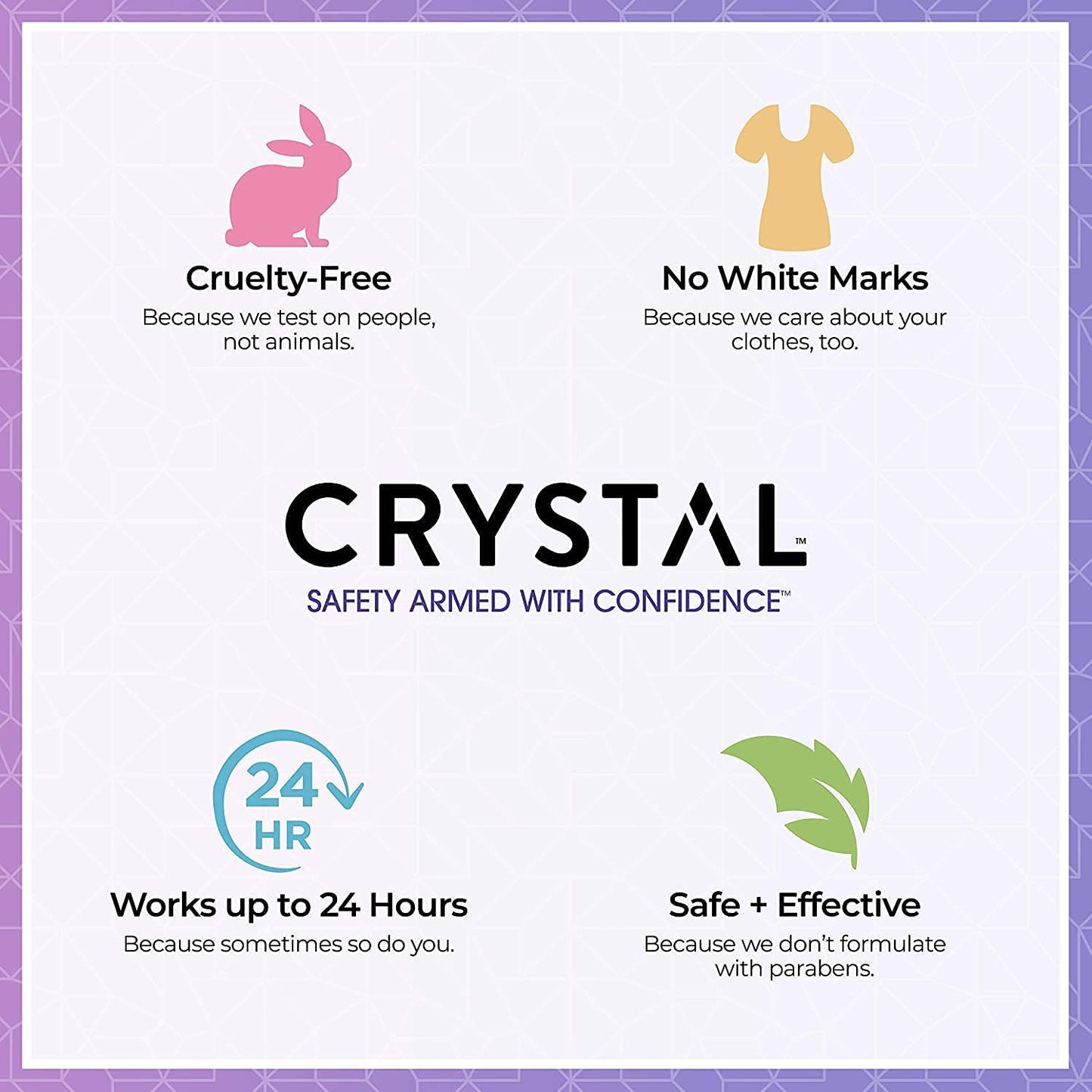 CRYSTAL Deodorant Mineral Deodorant Roll-On, Lavender & White Tea 2.25 oz (Pack of 5)