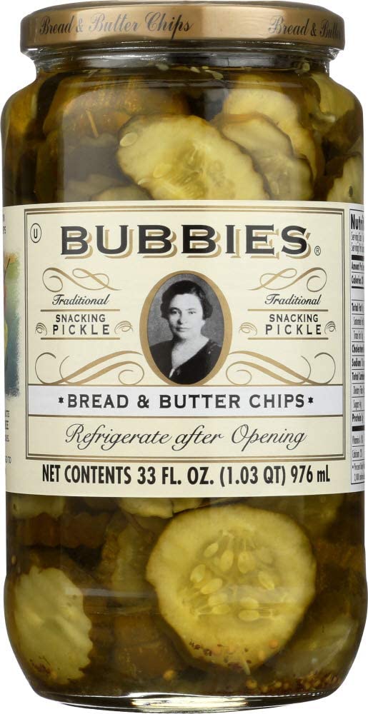 Bubbies Bread & Butter Pickle Chips 33 Fl Oz (Pack of 2)