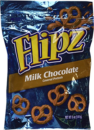 Flipz, Milk Chocolate Covered Pretzels, 5oz Bag Bag (Pack of 4)