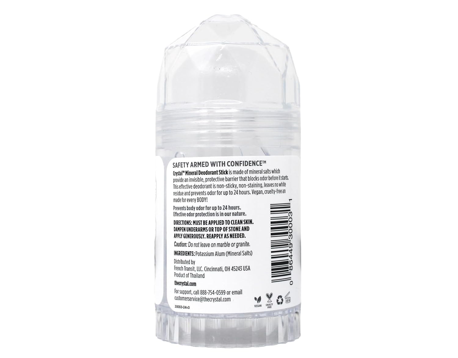 Crystal Essence Mineral Deodorant Stick Unscented 4.25 oz