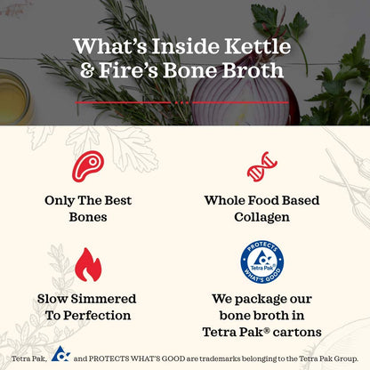 Kettle and Fire Chipotle Beef Bone Broth Keto Paleo Whole 30 Approved Gluten Free High in Protein and Collagen (Pack of 3)
