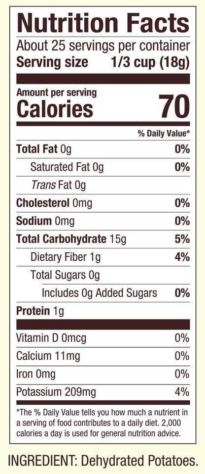 Bob's Red Mill Instant Mashed Potatoes Creamy Potato Flakes 16 Ounce (Pack of 2)