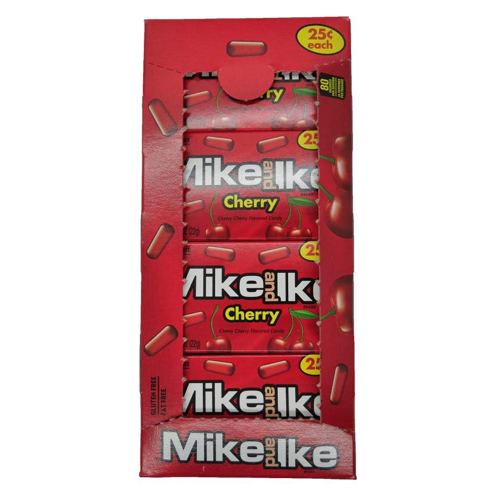 Mike and Ike Cherry Chewy Candies 0.78 oz Box (Pack of 24)