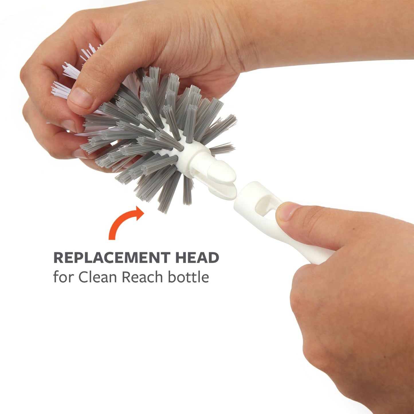 Full Circle Clean Reach Bottle Brush Replacement Head Long Handle