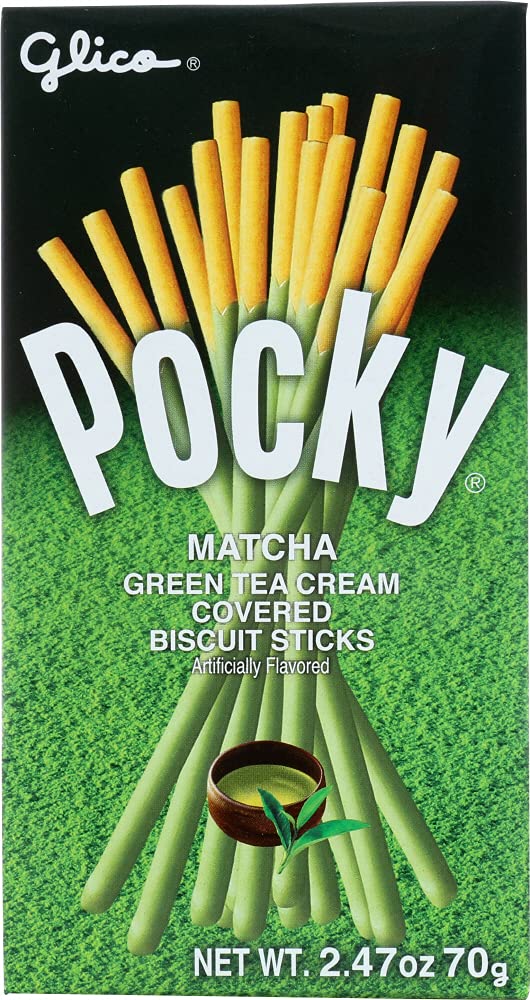 Glico Pocky Matcha Green Tea Biscuit Sticks, 70 g (Pack of 3) Pocky