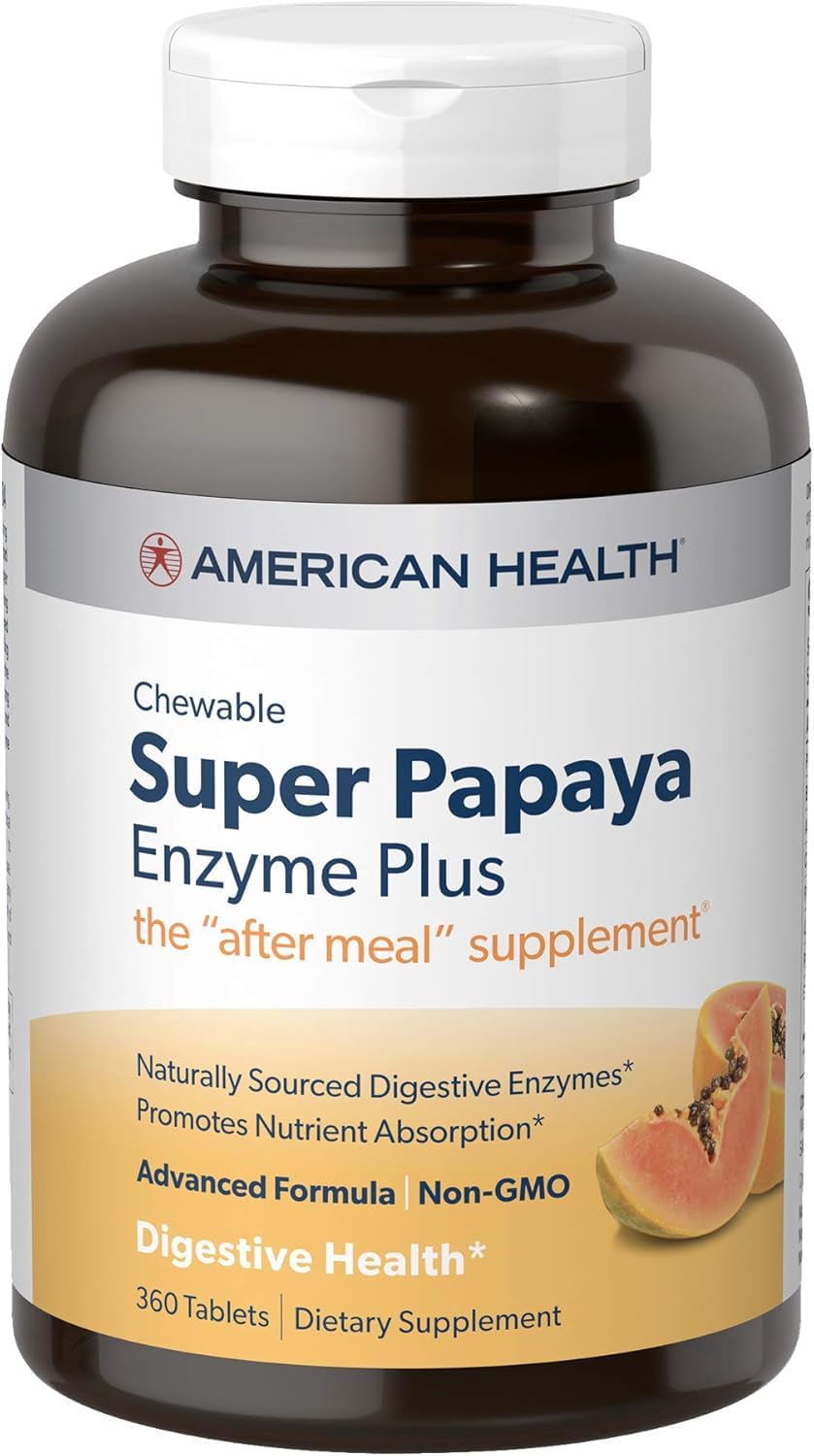 American Health Multi-Enzyme Plus, Super Papaya, 360 Count American Health