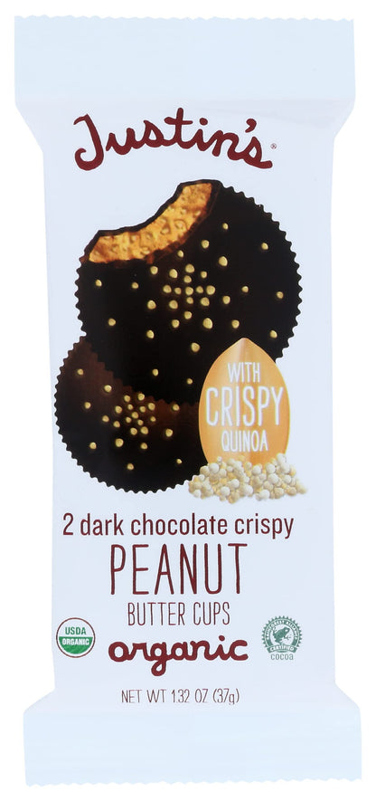 Justin's Organic Dark Chocolate Crispy Peanut Butter Cups 1.32 oz