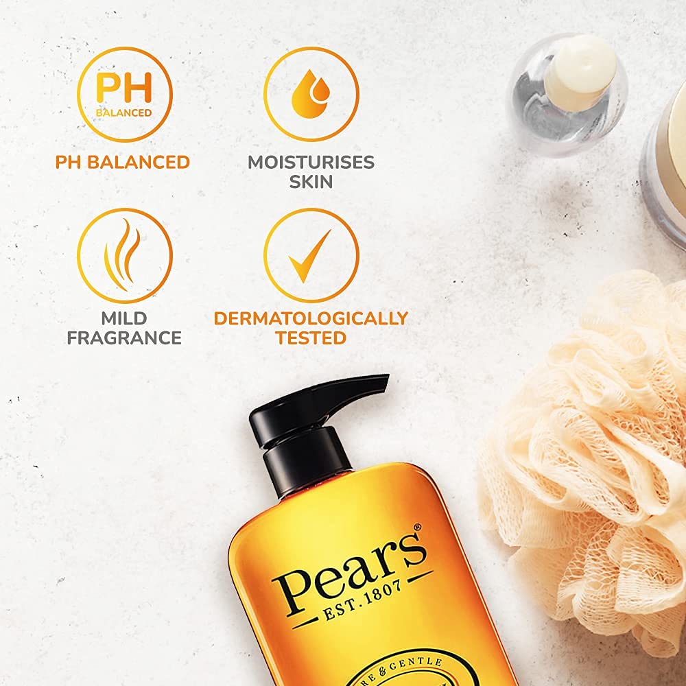 Pears Pure & Gentle Hand Wash with Natural Oils Liquid Moisturizing 250 ML (Pack of 2) for Dry Hands