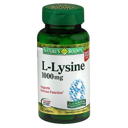 Nature's Bounty L-Lysine 1000 mg Tablets, 60 Count (Pack of 4) Nature's Bounty