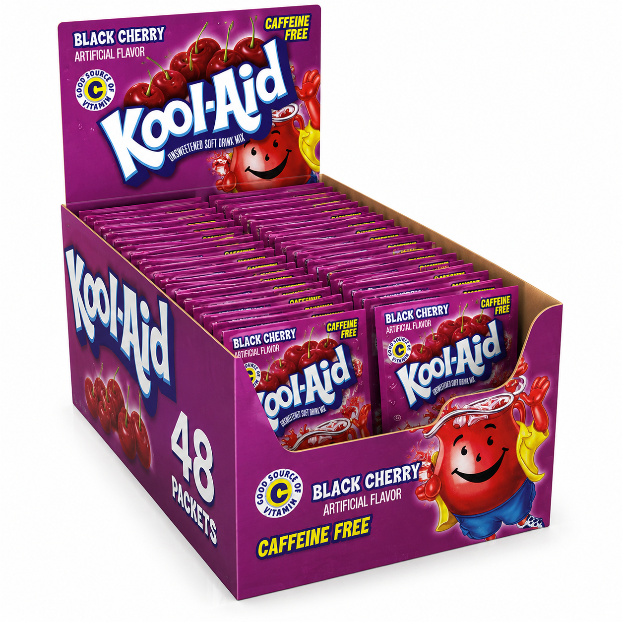 Kool-Aid Black Cherry Unsweetened Soft Drink Mix 0.13-oz Envelopes