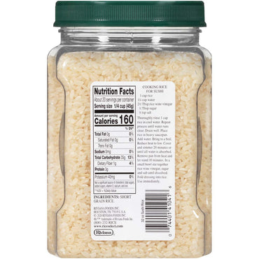 RiceSelect Sushi Rice, Short Grain Sticky Rice, Poke Rice, Gluten-Free, Non-GMO, 32 oz (Pack of 4)