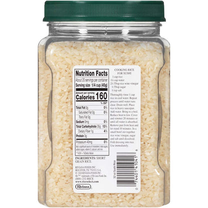 RiceSelect Sushi Rice, Short Grain Sticky Rice, Poke Rice, Gluten-Free, Non-GMO, 32 oz (Pack of 4)