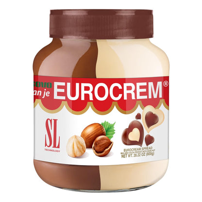 Eurocrem Hazelnut Milk and Cocoa Spread 800g Eurocrem