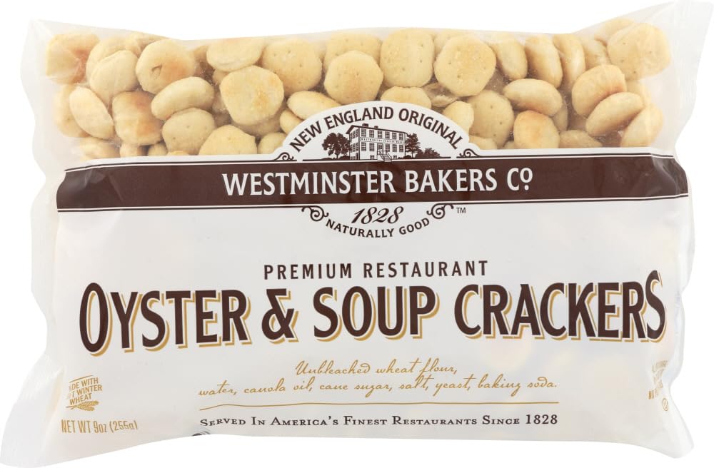 New England Original Westminster Bakeries Oyster and Soup Crackers Bag 9 Ounce (Pack of 2)
