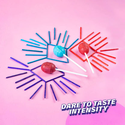 Colombina Bon Bon Bum Lollipops w/Bubble Gum Center, Berry Explosion Mix, Individually Wrapped, Ideal for Party Favors and Gifts, (Pack of 3)