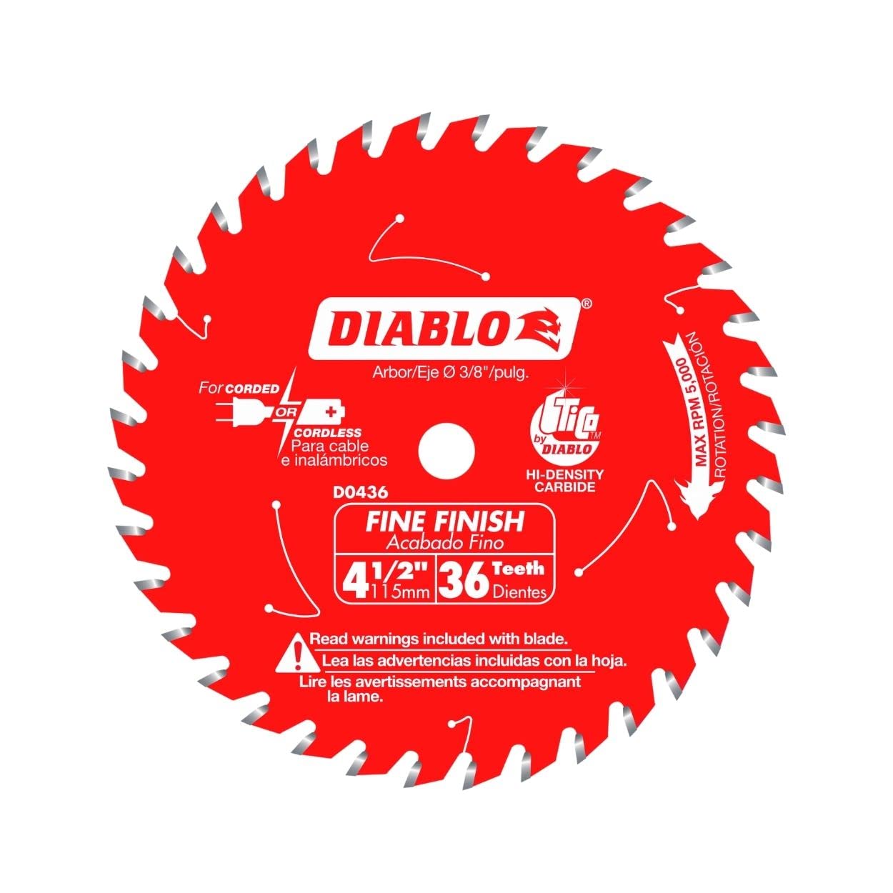Diablo 4-1 2-Inch Diablo 4 1/2 Inch x 36 Teeth Fine