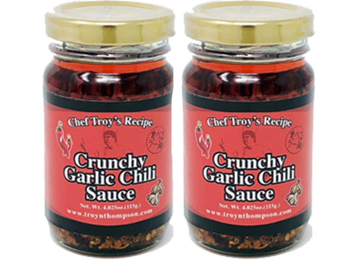 Mishima Crunchy Garlic Chili Sauce - Japanese Style Condiment (Pack of 2) Mishima