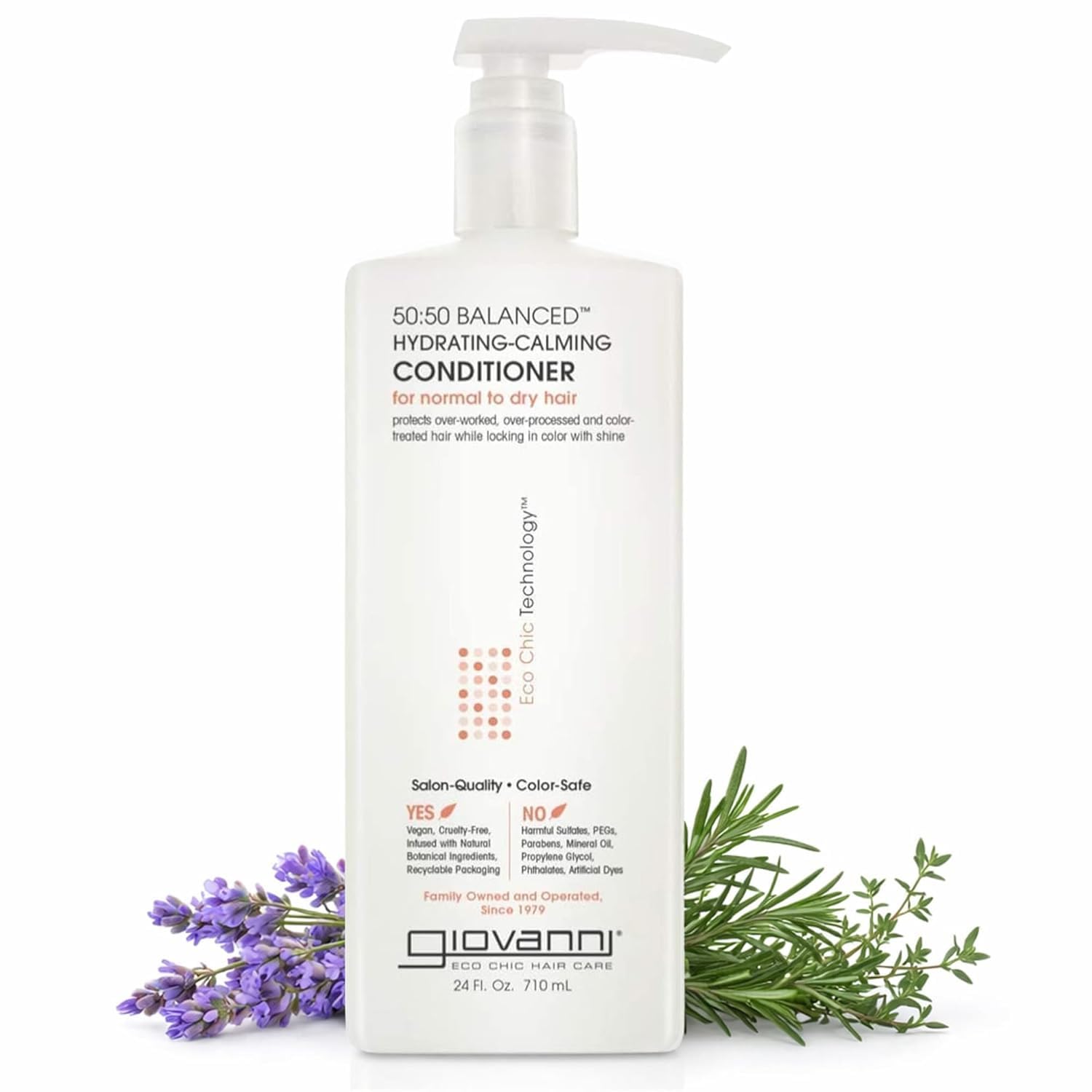 Giovanni Leaves Hair pH Balanced ECO CHIC 50:50 Balanced Hydrating Calming Conditioner Leaves 24 oz