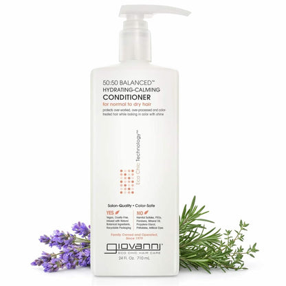 Giovanni Leaves Hair pH Balanced ECO CHIC 50:50 Balanced Hydrating Calming Conditioner Leaves 24 oz