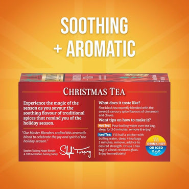Twinings Christmas Tea Black Tea Spicy Clove and Cinnamon 20 Tea Bags (Pack of 2)