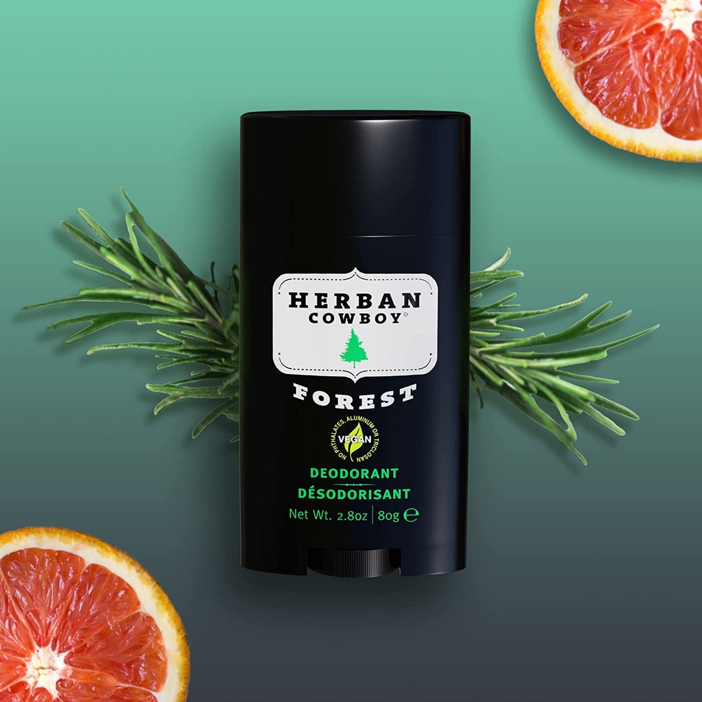 Herban Cowboy Forest Deodorant Maximum Protection 2.8 Ounce (Pack of 3)
