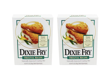 Dixie Fry Original Recipe Seasoned Coating Mix, 10 oz (Pack of 2) Dixie Fry