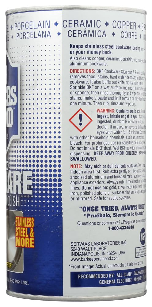 Bar Keepers Friend Cookware Cleanser and Polish Powder 12oz