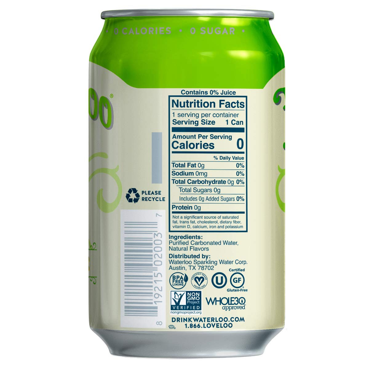 Waterloo Sparkling Water Lemon-Lime Sparkling Water 12 Fl Oz
