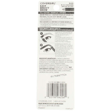 COVERGIRL Easy Breezy Brow Fill+Define Pencil Rich Brown