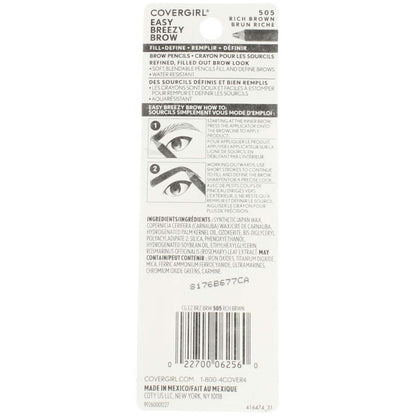 COVERGIRL Easy Breezy Brow Fill+Define Pencil Rich Brown
