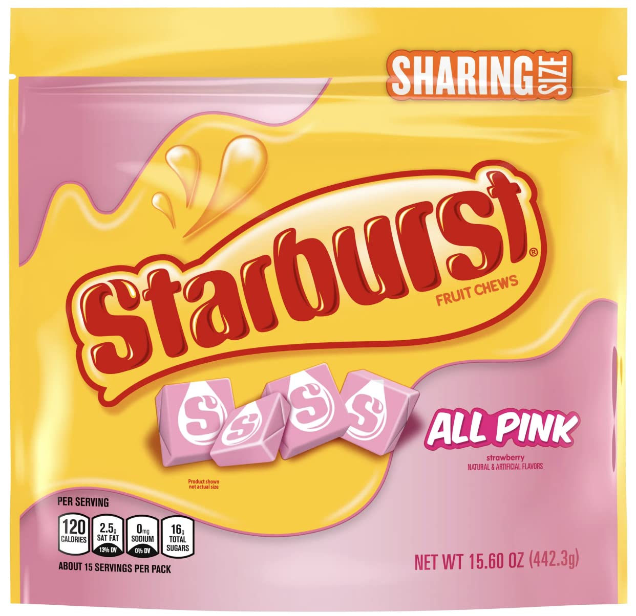 Starburst All Pink Fruit Chews Candy Bag, 15.60 oz Starburst
