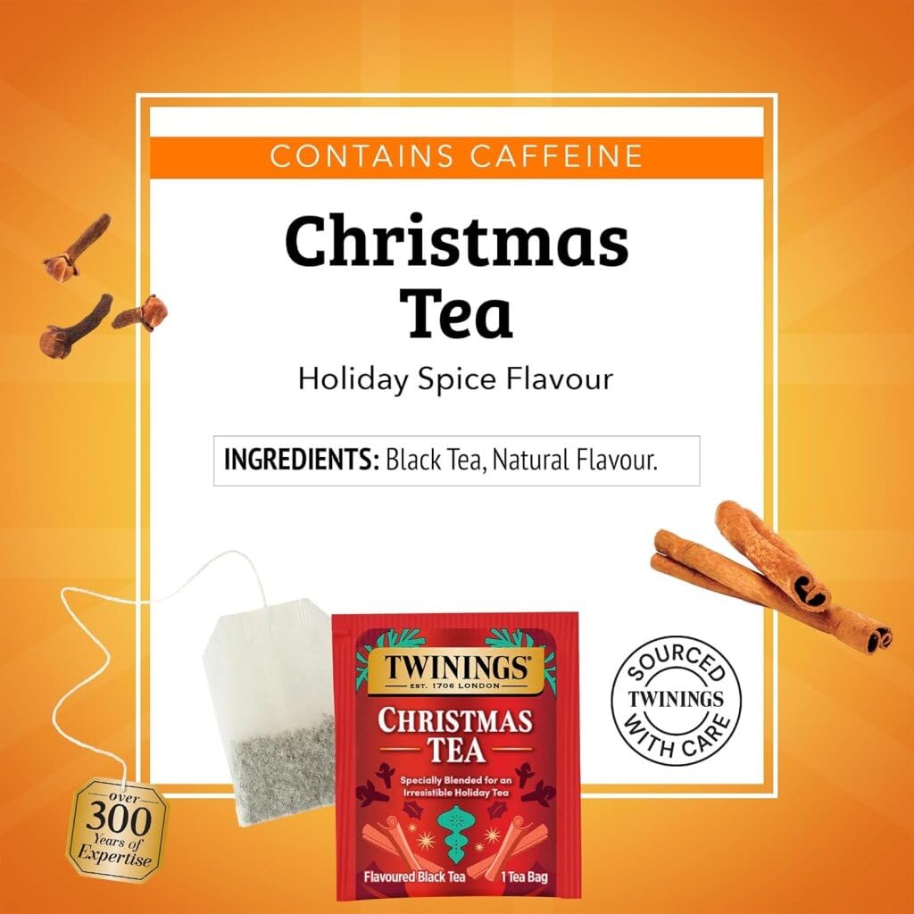 Twinings Christmas Tea Black Tea Spicy Clove and Cinnamon 20 Tea Bags (Pack of 2)