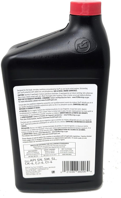 Toro Full Synthetic SAE 10W 30 4 Cycle Engine Oil 32 Ounce