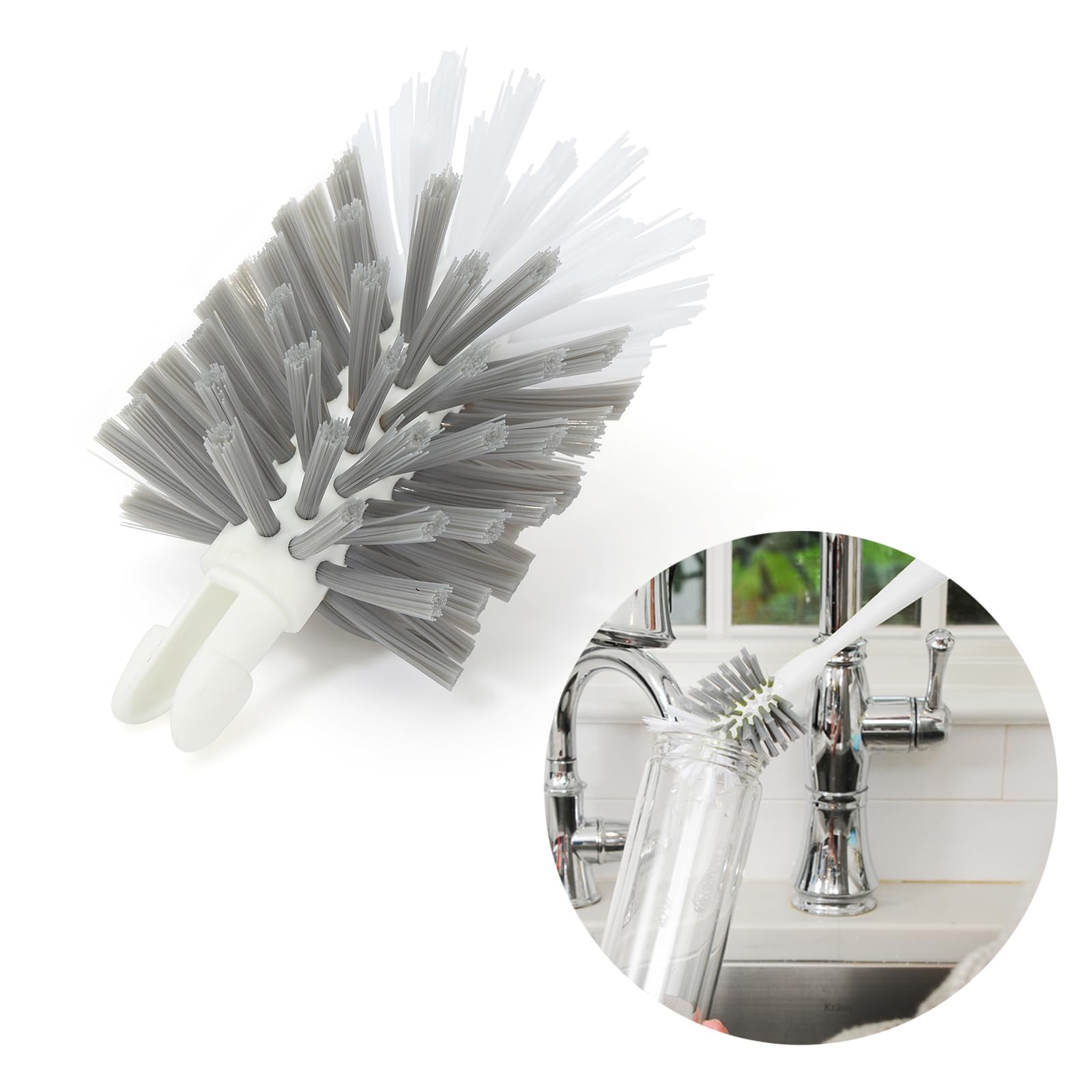 Full Circle Clean Reach Bottle Brush Replacement Head Long Handle