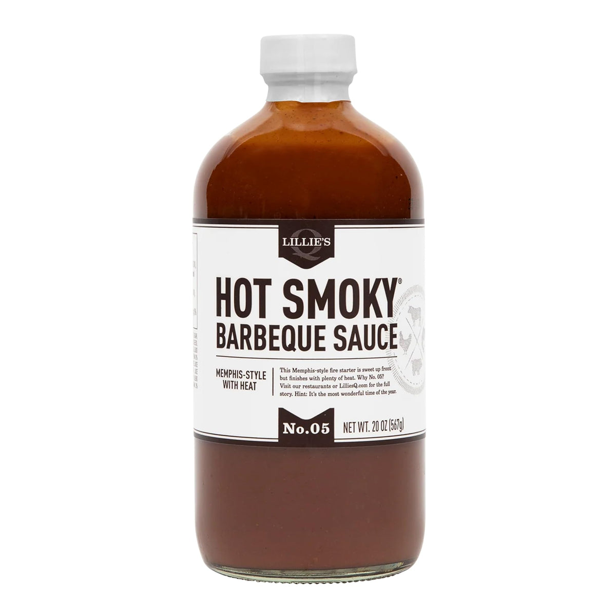Lillie's Q Hot Smoky Barbecue Sauce, 21 oz Lillie's Q