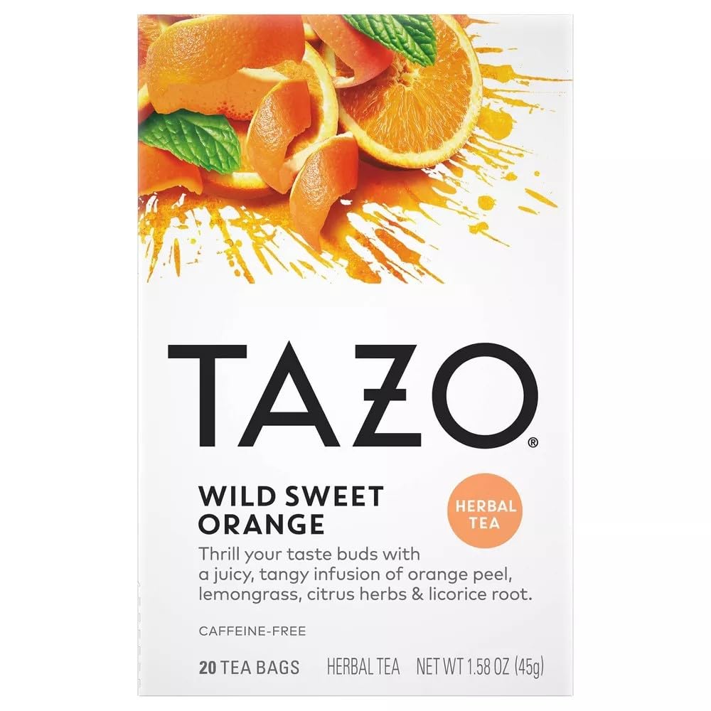 Tazo Wild Sweet Orange Herbal Tea, 20 Count (Pack of 2) Tazo