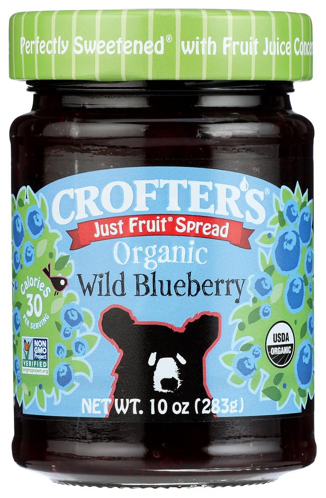 Crofter's Just Fruit Spread - Organic Blueberry 10 oz Jar Crofter's