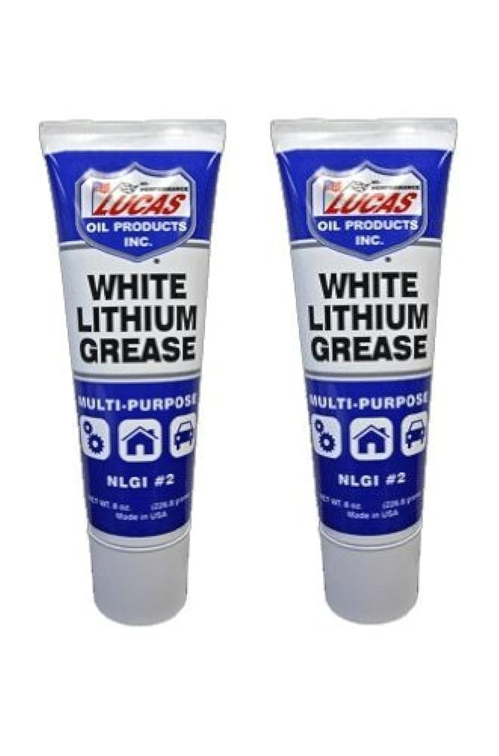 Lucas Oil 10533 White Lithium Grease - 8 oz Squeeze Tube (Pack of 2) Lucas Oil