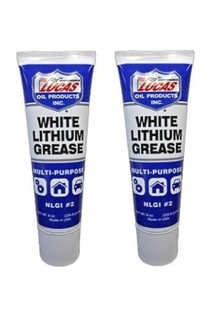 Lucas Oil 10533 White Lithium Grease - 8 oz Squeeze Tube (Pack of 2) Lucas Oil