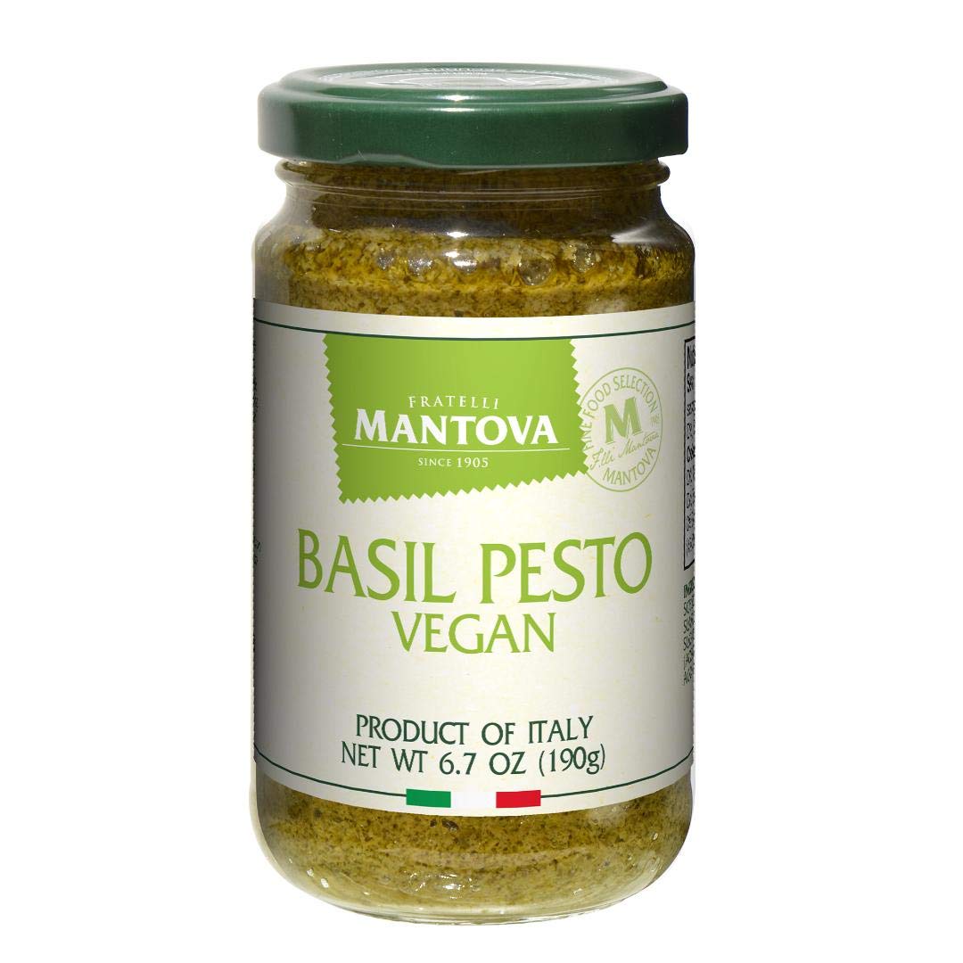 Mantova Vegan Basil Pesto, 6.7 oz (Pack of 2), Product of Italy Mantova